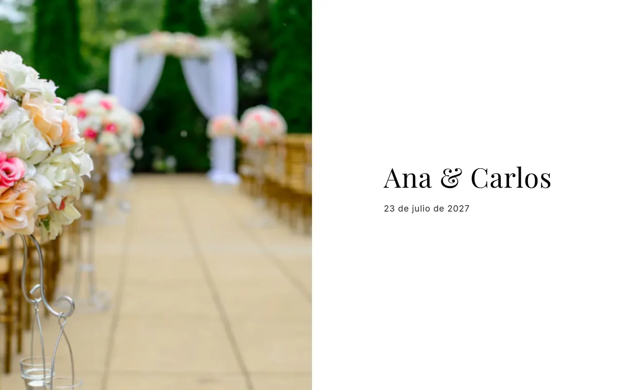 Boho & Complete wedding website template — real preview