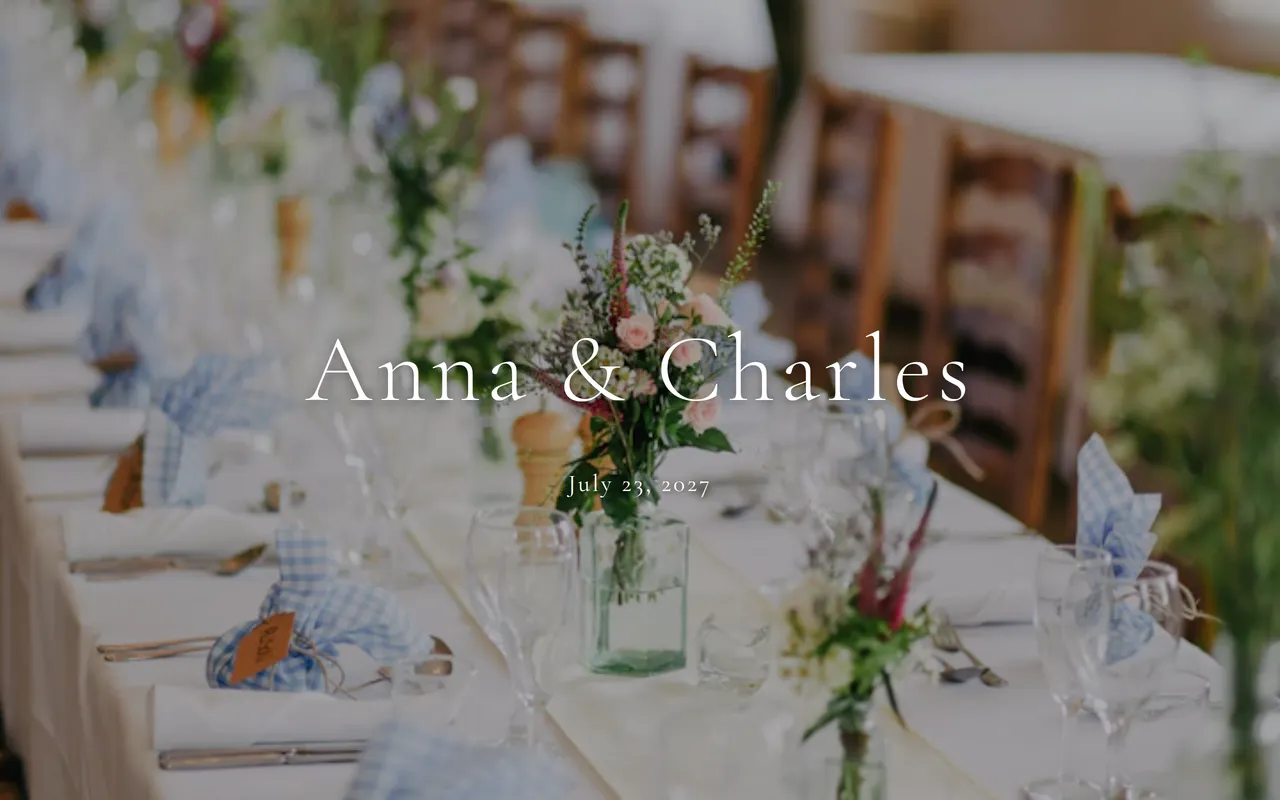 Luxury & Elegance wedding website template — real preview